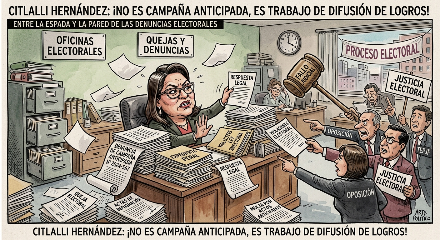 Citlalli Hernández enfrenta denuncias por campaña anticipada y actos de proselitismo